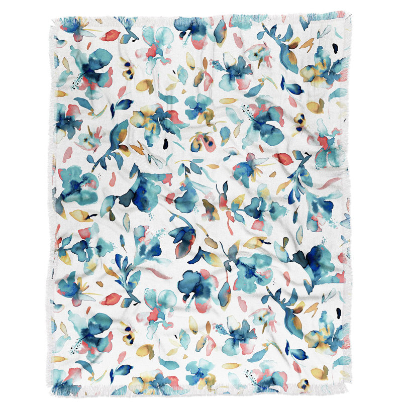 Jeté floral hibiscus 