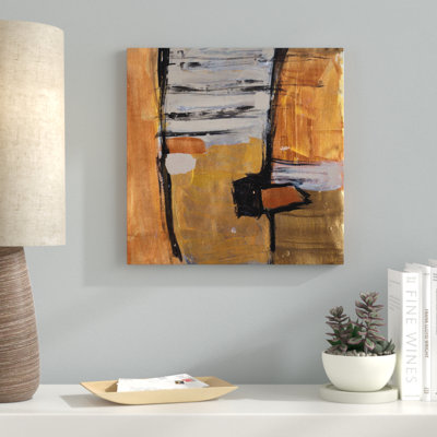 «Golden Squares IV», reproduction de peinture à l'aquarelle