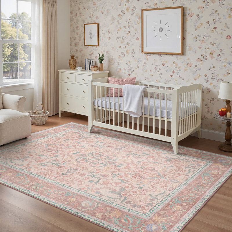 Floral Area Rug, Rectangle 160 x 230 cm