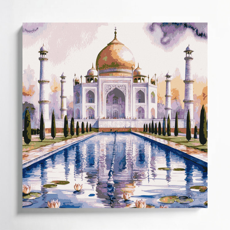 Art urbain sur toile, villes Agra, Inde, H 8 po x l 8 po