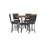 Luker 5-Piece Round Polyester Blend Upholstered Counter Height Dining Set 