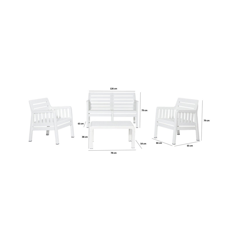 Cardamom Rectangular 5 - Person Dining Set, White, White