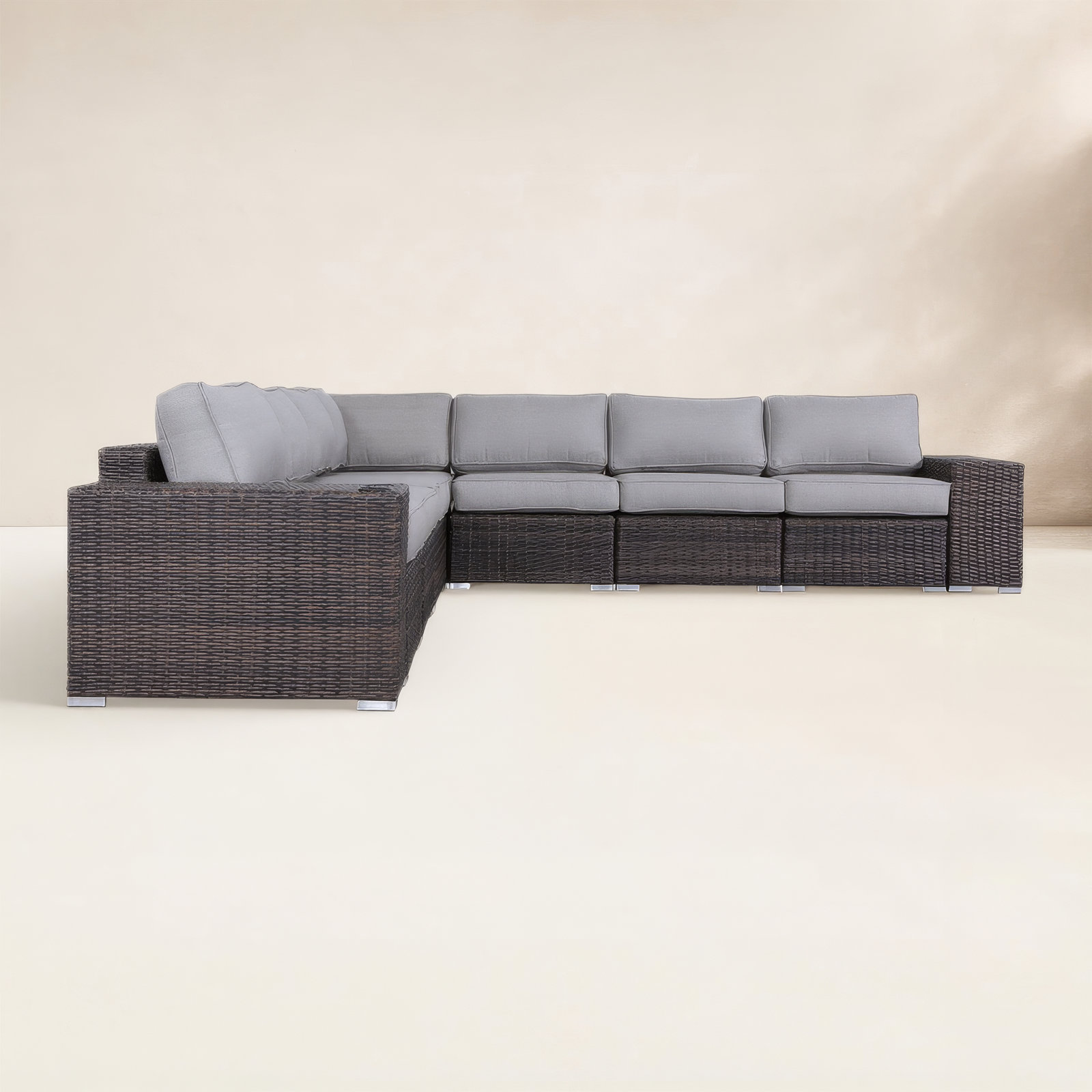 Minnesota 130" Patio Sectional, Espresso