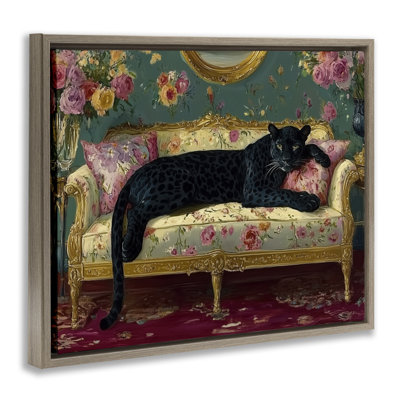 Cadre flottant opulent intérieur panthère, design par Annabelle Hall
