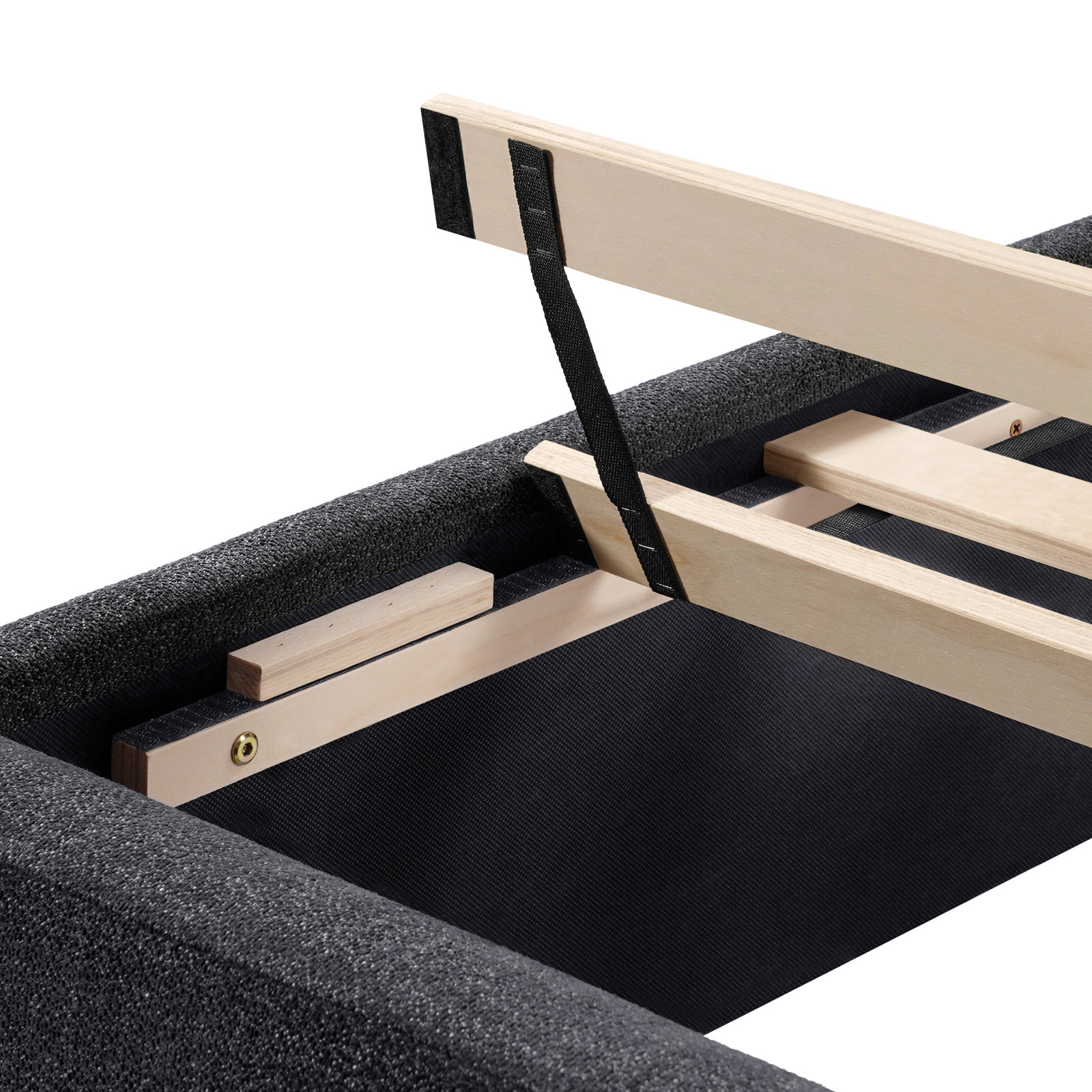 Reigen Upholstered Platform Bed, Queen, Black