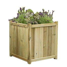 Randy Wood Planter Box, 65cm H x 60 cm W x 60 cm D