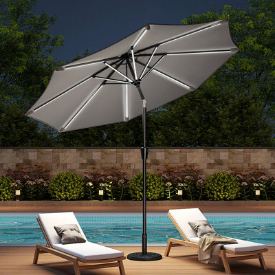 Aison 3m Traditional Parasol with LED Light