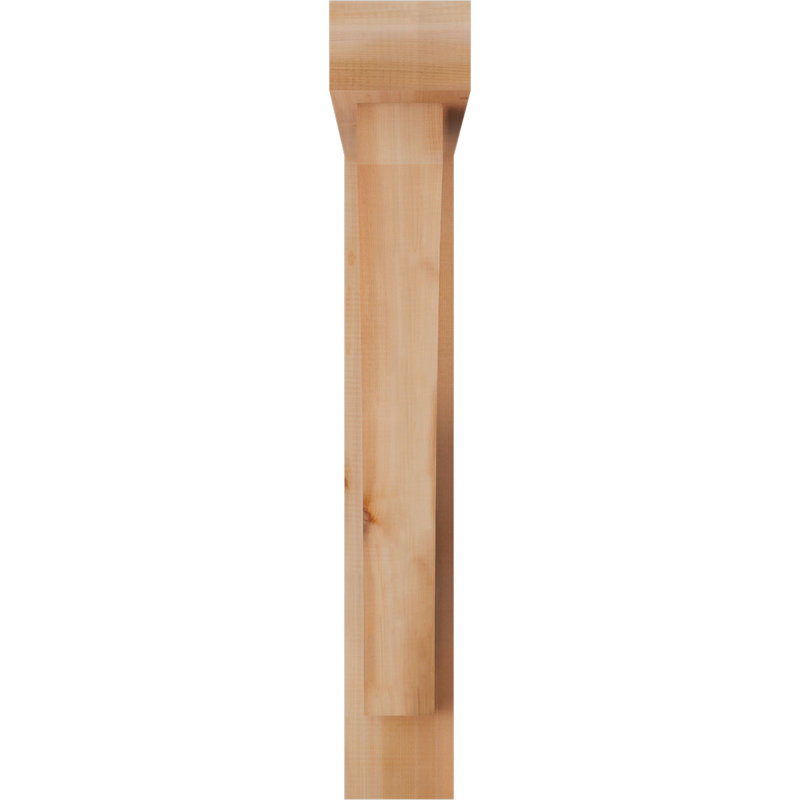 Support de bloc l 5 5 1/2 po x P 32 po x H 36 po Thorton avec entretoise décalée, cèdre rouge de l'Ouest, 36 x 32
