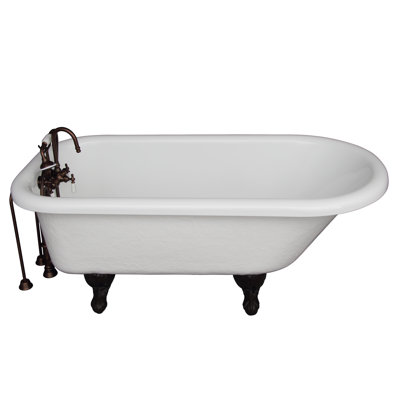 67 " L x 29.5 " W Freestanding and Mounting / Installation Required Soaking Acrylic Bathtub with Faucet