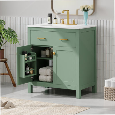 Meuble-lavabo simple 30 po avec lavabo en céramique