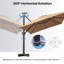 Gaudenz 10x13 Ft Rectangle Cantilever Umbrella without Weighted Base-363903461