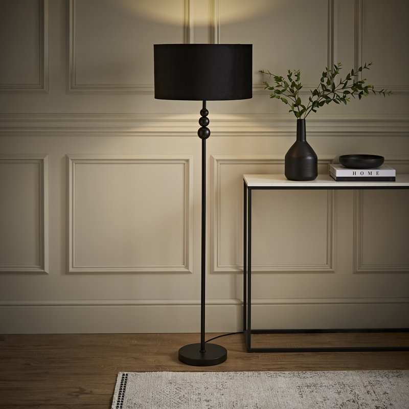 Randalia 145cm Traditional Floor Lamp, Black , Black