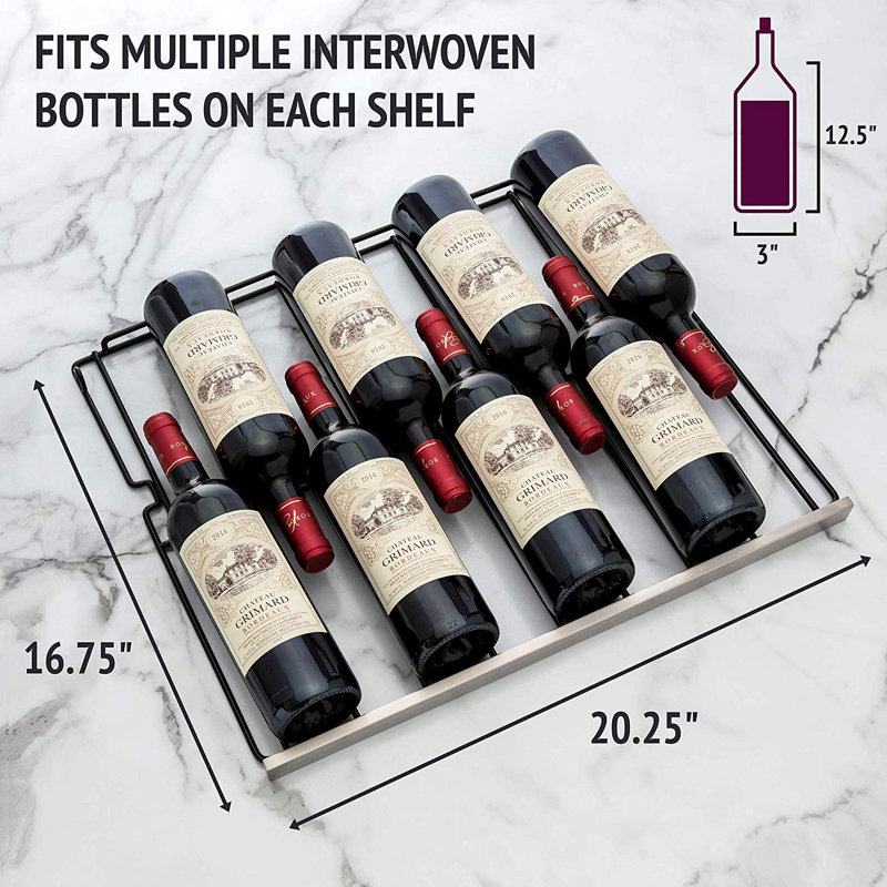 Réfrigérateur à vin encastré à zone double 46 bouteilles