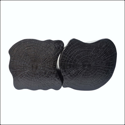 Table de bout irrégulière 2-en-1 MGO - Design fendu, noir