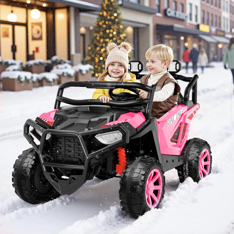 Jouets 24 Volt Ride On, 2 places Ride On Cars avec télécommande, 2X200W Utv avec Bluetooth, MP3, ceintures de sécurité, réglage du volume, suspension
