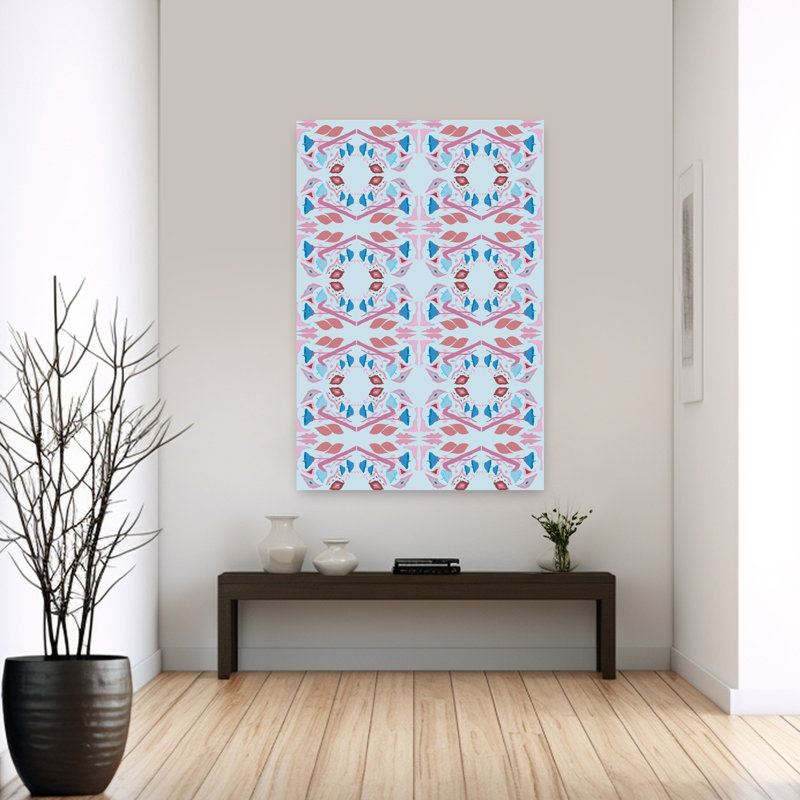 Art contemporain, art floral abstrait contemporain, H 60 po x l 40 po