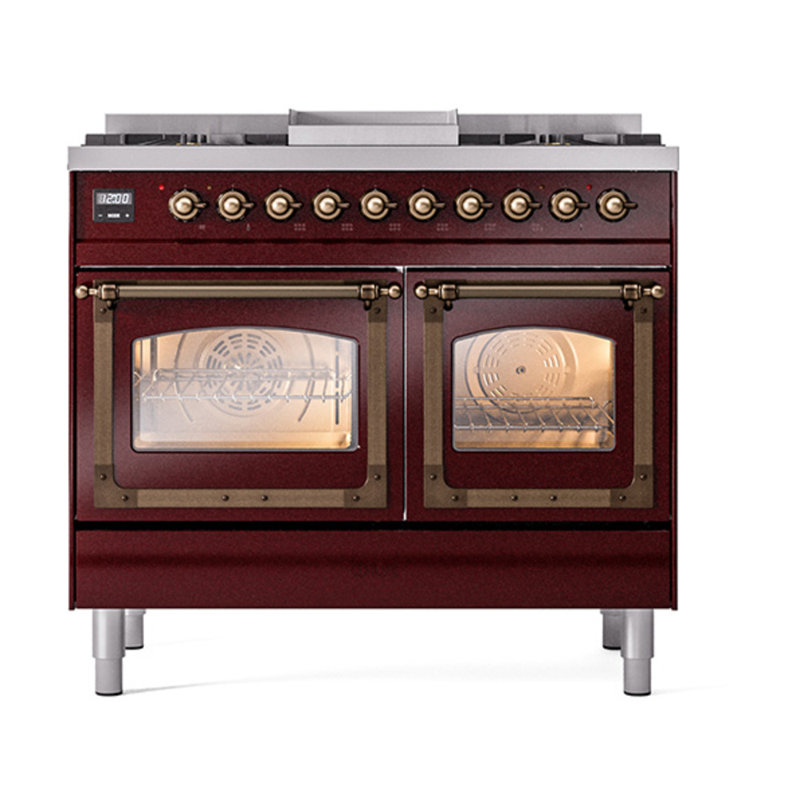 ILVE Nostalgie II Noblesse 40 in Dual Fuel Range, Natural Gas, 46 cm H x 30 cm W