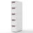 5-Drawer Rolling Organizer Unit Narrow Storage Cabinet with Built-In Wheels for Small Space