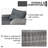 Nevart 2-Person Outdoor All-Weather Wicker Conversation Set with Ottomans and Coffee Table-546666638-591268608