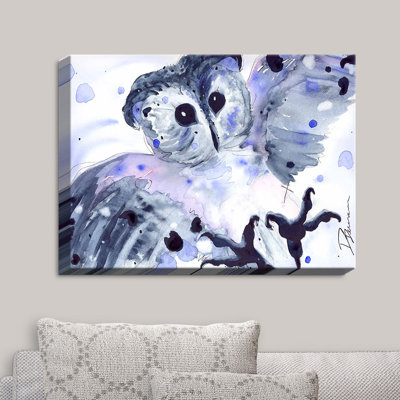 « minuit hibou », reproduction d’art sur toile tendue