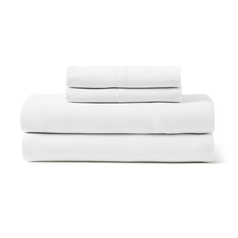 300tc Tencel Ted Baker Ladder Stitch Cotton Tencel Sheet Set, Beige, Queen Sheet Set