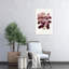 Rose, Teleianthera Ficoidea, feuille, abstrait, rétro, rétro, fleur de lilas, art mural-2140383108
