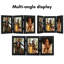 Tri-Folding Picture Frame To Display 3 Photos At Once - Black
