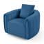 Fauteuil demi-tonneau pivotant en velours 30,5 po Deria-1752166089