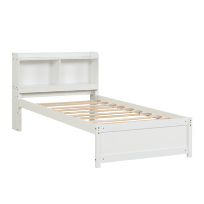 Haghni Solid Wood Bed Frame with Headboard