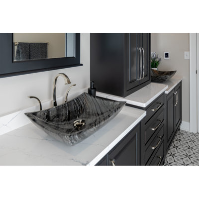 Eden Bath 14.75 " Stone Rectangular Bathroom Sink