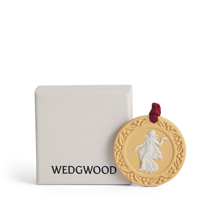 Festive Dancing Hours Ornament, Cane & White