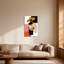Plantes et fleurs, femme abstraite tenant un motif de roses