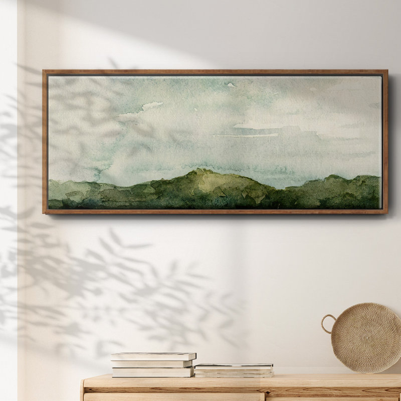 Riverside II- Framed Canvas, 8" H x 20" W