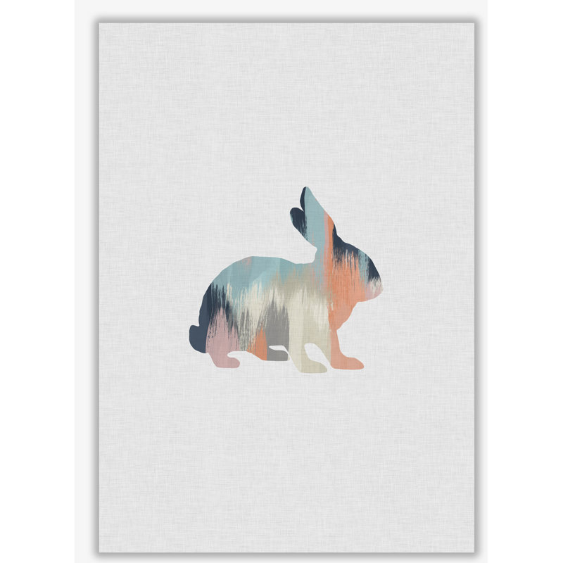 Pastel Rabbit - Print, No Frame, 85 cm H x 60 cm W x 1 cm D
