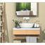 Armoire de salle de bain avec miroir, armoire à pharmacie avec cadre en acier, rangement mural