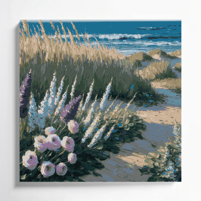 Art mural sur toile Coastal Coastal Garden, H 12 po x l 12 po