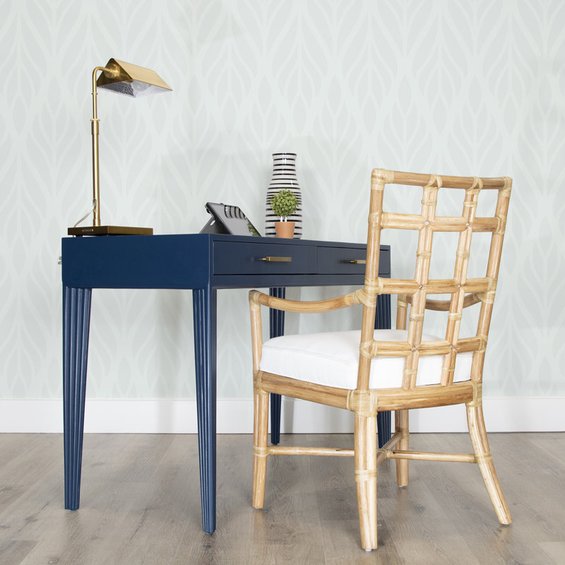 Barcelona Solid Wood Writing Desk, Celery Green