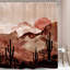 Ensemble de rideau de douche Abstract Mountain avec 12 crochets - Polyester