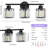 3-light Black Crystal Vanity Light Modern Design Damp Rated For Glam Bathroom & Bedroom Mirror-645404472