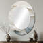 Miroir mural ovale blanc et bleu-1632294540