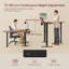 Adjustable L-Shaped Metal Base Standing Desk with Power Outlet