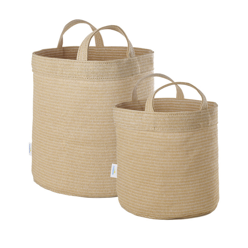 Coolaroo Fabric Decorative Bin, Desert Sand, 64 Qt.