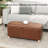 40" Faux Leather Storage Ottoman Bench