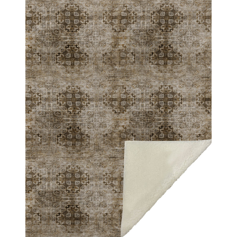 Jeté en sherpa Addison, Taupe