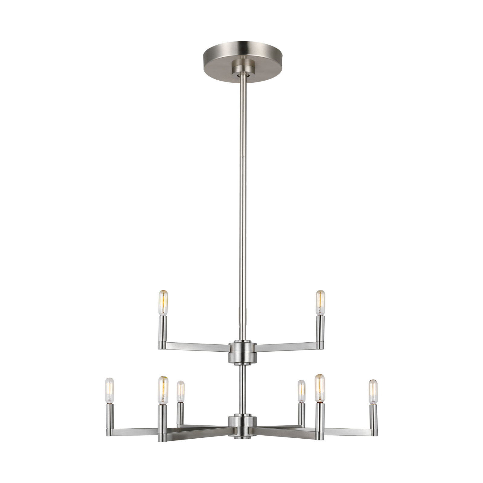 Haines 9 - Light Dimmable Chandelier, Brushed Nickel