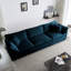 Canapé modulaire en chenille haute bleu avec revêtement confortable réversible et confortable