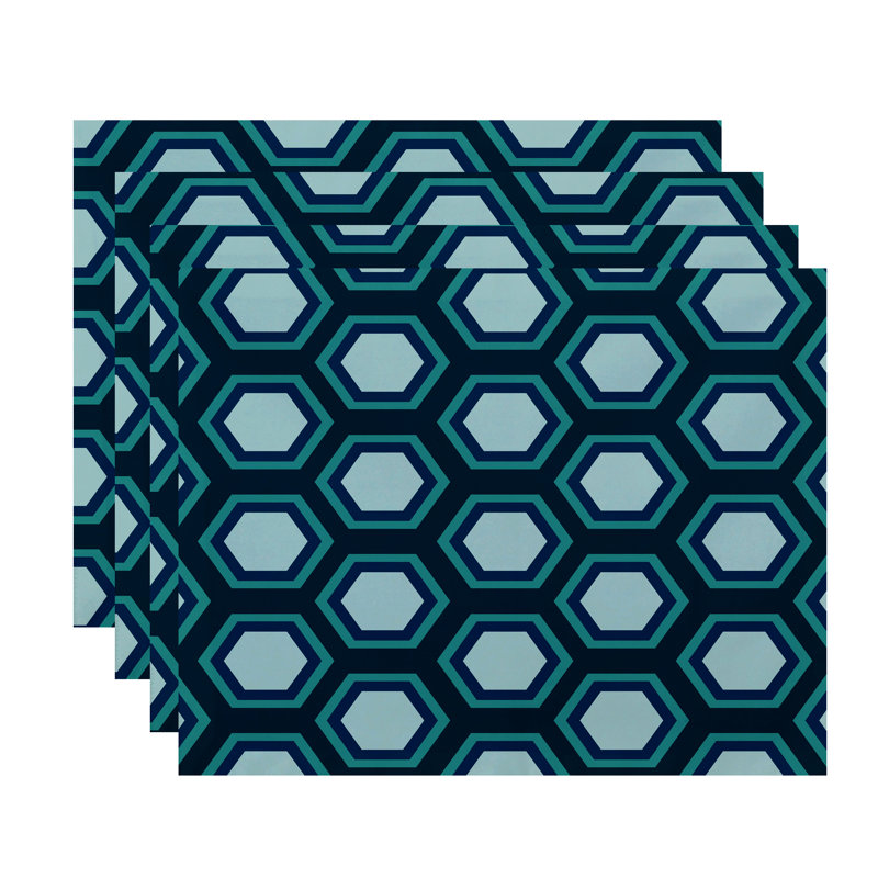 Turnbull 4 Piece Placemat Set, Teal