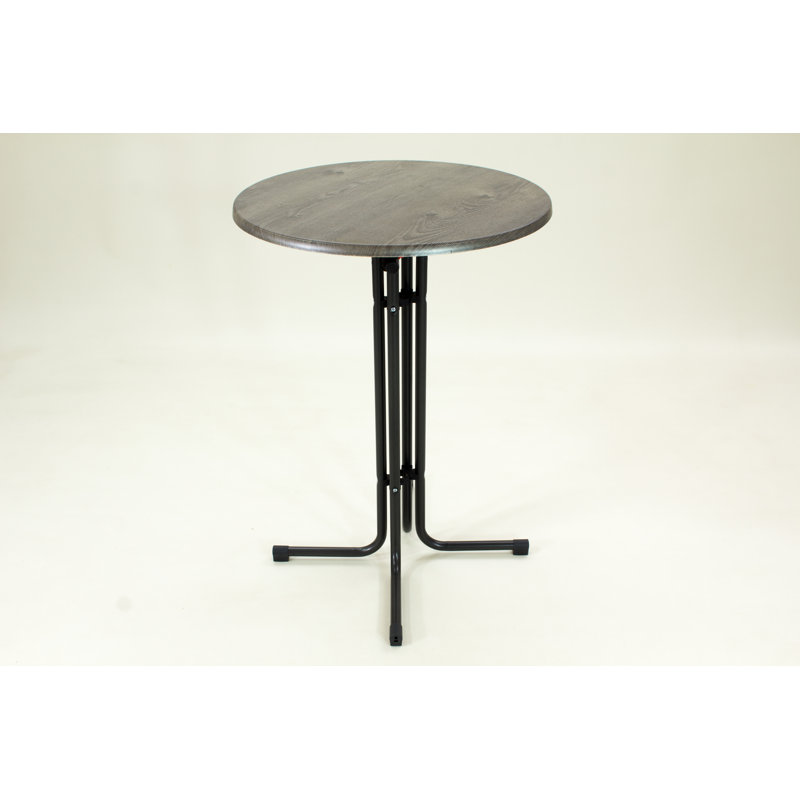 Fedella 4 Person Round 80cm L Outdoor Bistro Table, Timber, Anthracite