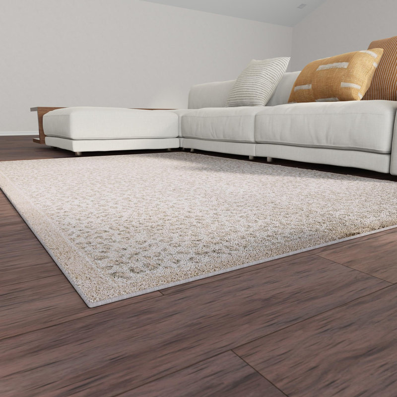 Tapis Pardus Teonni, Ivoire ivoire, Rectangle 7 pi 10 po x 10 pi