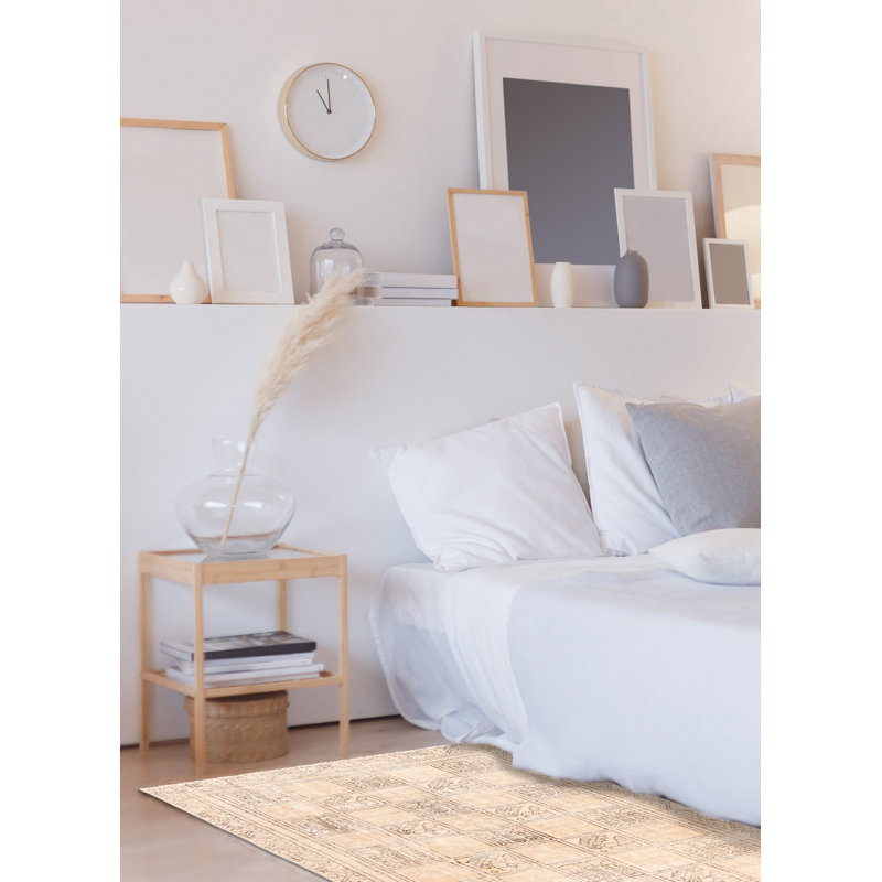 Tapis beige Antalya Vintage 5 pi 6 po x 8 pi 6 po